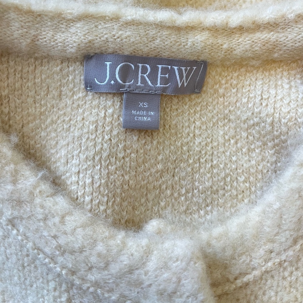 J. Crew Tan Textured Cardigan Sweater Size XS - Picture 6 of 8